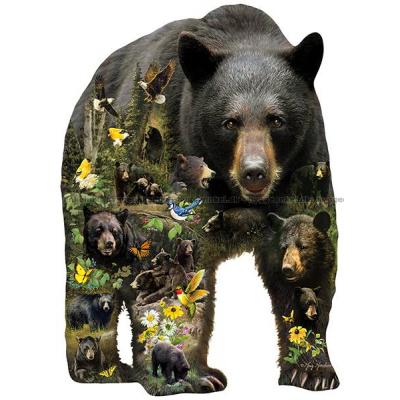 Giordano: Bjørnefamilien i skoven - Formet motiv, 1000 brikker