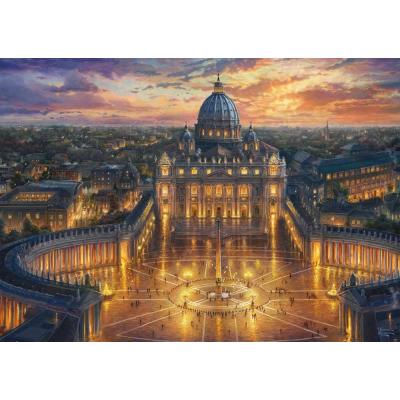 Kinkade: Vatikanstaten i solnedgangen, 1000 brikker