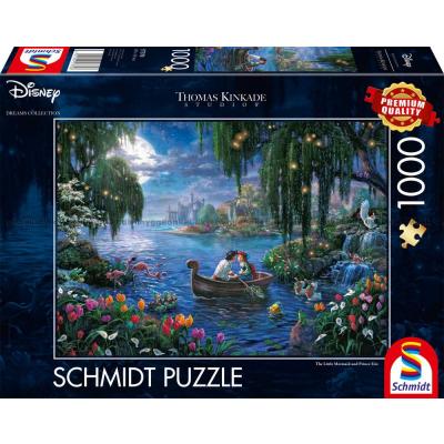 Disney: Kinkade - Den lille havfrue Ariel og prinsen, 1000 brikker