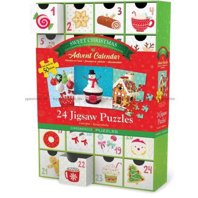 Julekalender: Søde sager, 24x50 brikker