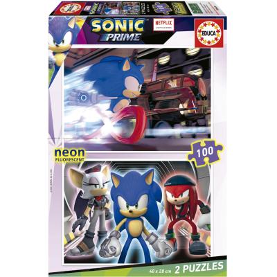 Sonic: Prime - Lyser i mørke, 2x100 brikker