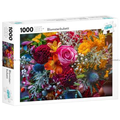 Blomsterbuket, 1000 brikker